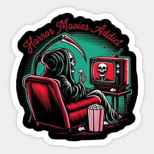 Horror Movie Addict Sticker